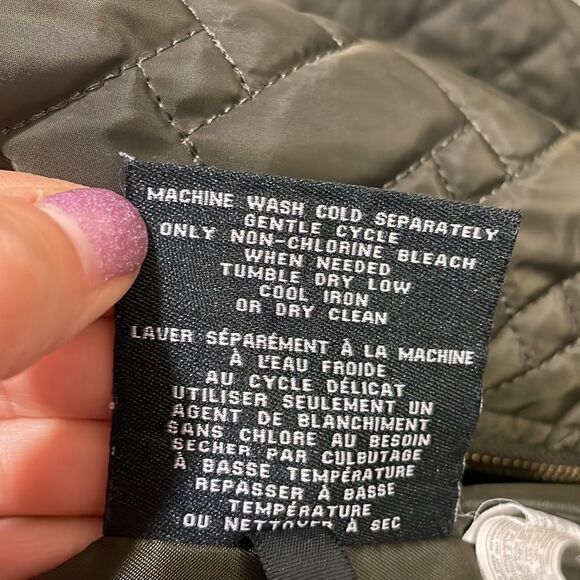 COLE Haan Signature quilted dark green woman’s long jacket - Picture 14 of 16